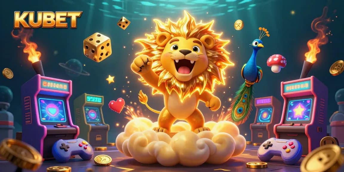 KUBET's vibrant 3D casino scene with animated characters and interactive gaming elements