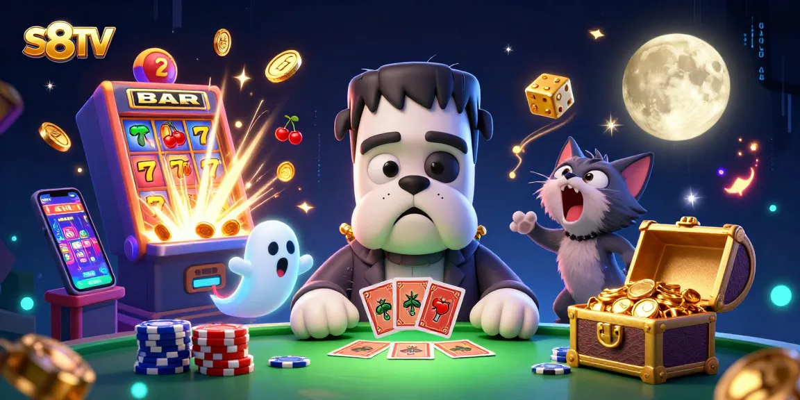 Engage with S8TV by experiencing the thrilling card dealing at a haunted casino.