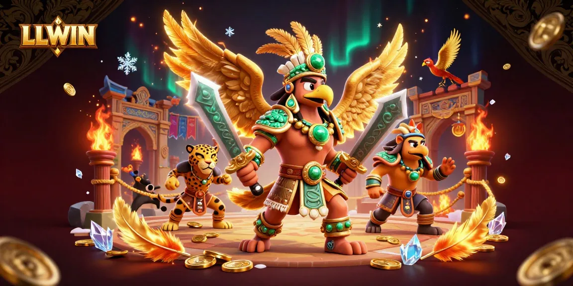 Experience thrilling gaming action at LLWIN, featuring dynamic characters in an enchanting casino setting.