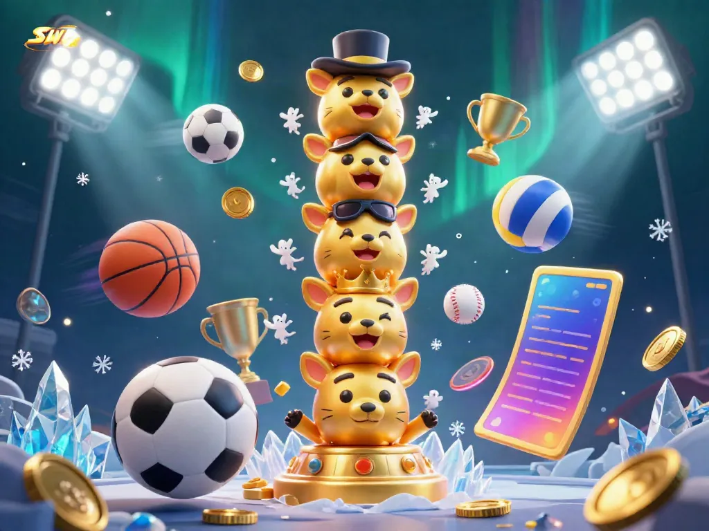 Engage with the SUNWIN gaming world featuring a golden totem and sports action elements.