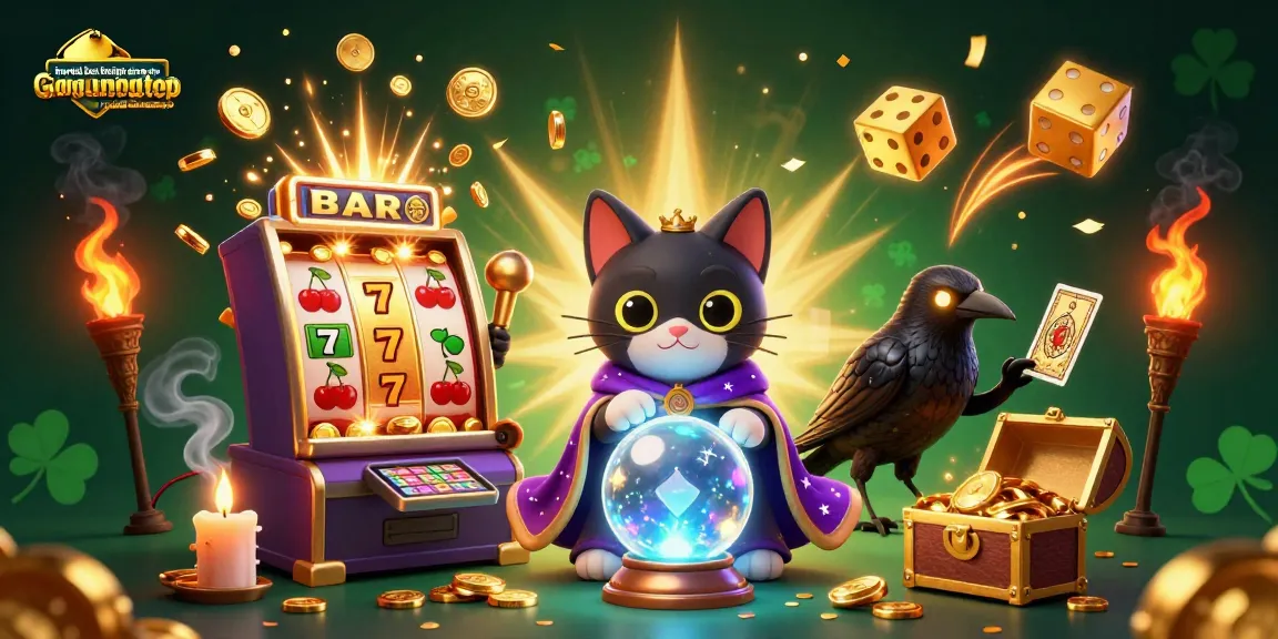 Experience the excitement at trusted best betting sites not on gamstop / bookies not on gamstop with a mystical illustration filled with fortune teller elements and casino games.