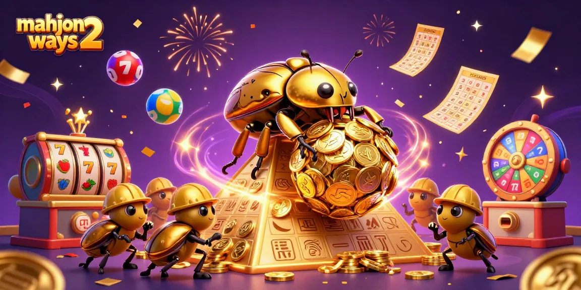 Join the excitement in mahjong ways 2 with golden coins, slots, and vibrant lottery elements.