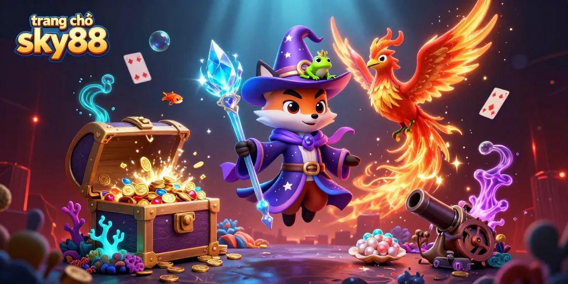 Experience exhilarating gaming with trang chủ sky88, featuring mystical characters and a rich casino environment.