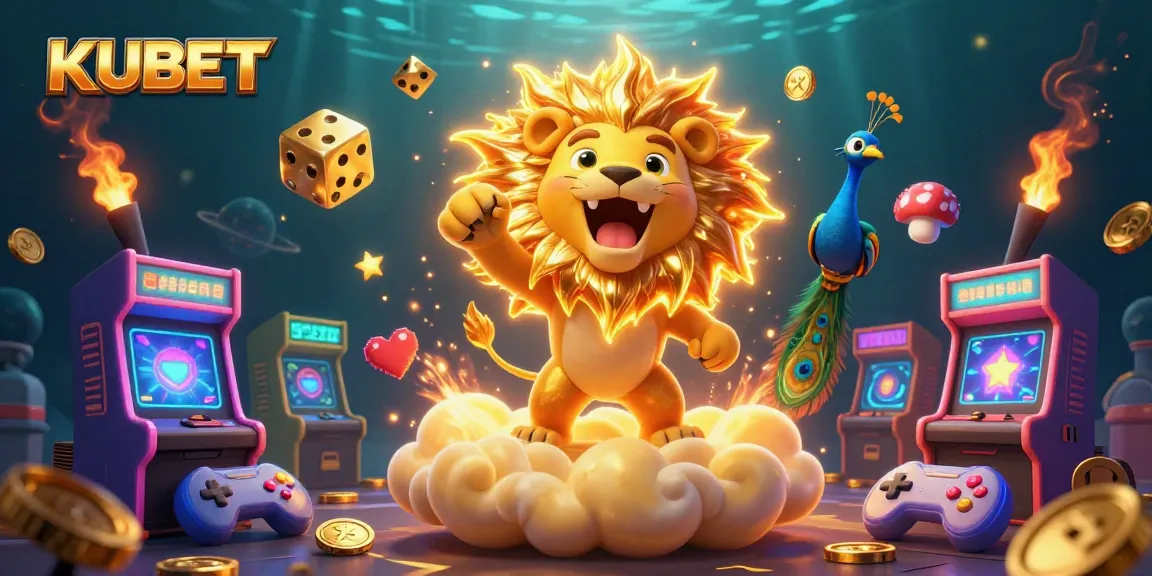 KUBET's vibrant 3D casino scene with animated characters and interactive gaming elements